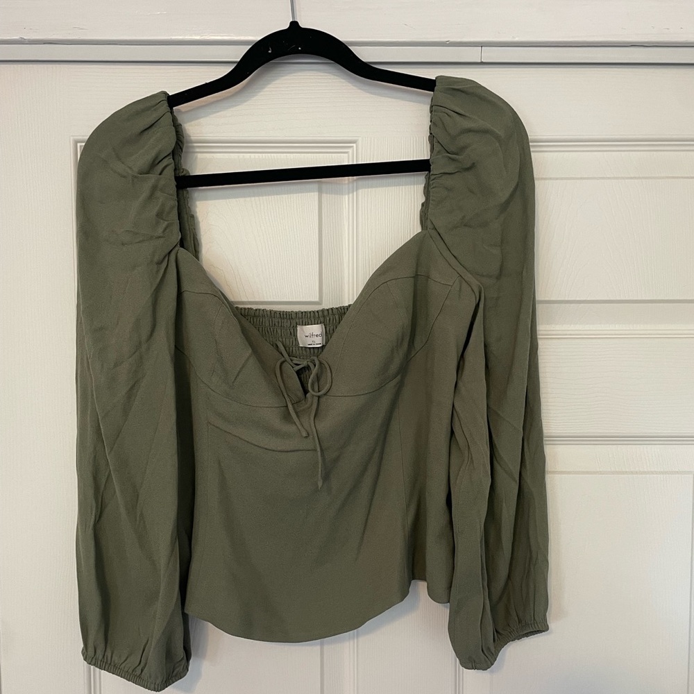 Aritzia, Olive Green blouse, XL